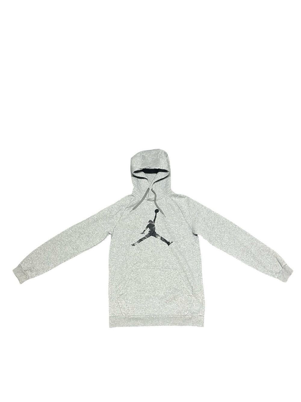 Jordan Men’s Large Gray Jumpman Pullover Hoodie Sweatshirt